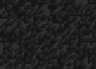 Implementation of Edward Zajec’s “Il Cubo” from 1971. Essentially a Truchet tile set of 8 tiles and rules for placement art illustration