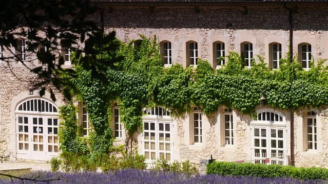 France, Provance - July 5, 2021: Abbay Notre-Dame de Senanque is Cistercian abbey near the village of Gordes in the departement of the Vaucluse in Provence, France.