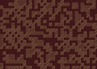 Implementation of Edward Zajec’s “Il Cubo” from 1971. Essentially a Truchet tile set of 8 tiles and rules for placement art illustration