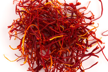 Fototapeta premium Dried saffron spice isolated