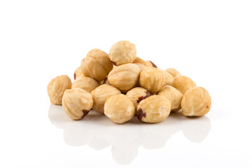 Closeup view of hazelnuts