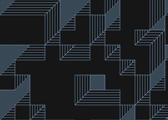 Implementation of Edward Zajec’s “Il Cubo” from 1971. Essentially a Truchet tile set of 8 tiles and rules for placement art illustration