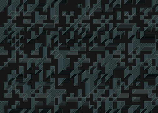 Implementation of Edward Zajec&rsquo;s &ldquo;Il Cubo&rdquo; from 1971. Essentially a Truchet tile set of 8 tiles and rules for placement art illustration