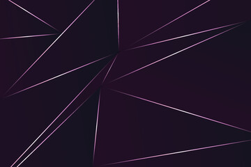 Dark violet polygonal background in minimalist style for app, landing, print and presentation