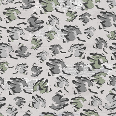 Camouflage pattern. Seamless background. Original endless texture of military camouflage. Abstract universal print for army, navy, hunting, fashion cloth textile. Vector illustration