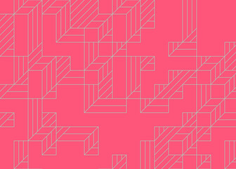 Implementation of Edward Zajec’s “Il Cubo” from 1971. Essentially a Truchet tile set of 8 tiles and rules for placement art illustration