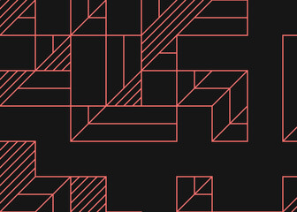 Implementation of Edward Zajec’s “Il Cubo” from 1971. Essentially a Truchet tile set of 8 tiles and rules for placement art illustration