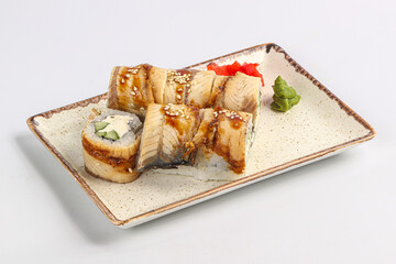 Japanese traditional roll with eel