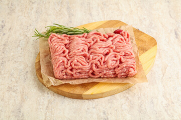 Raw beef minced meat for cooking