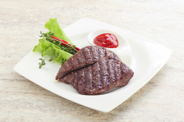 Grilled machete skirt beef steak