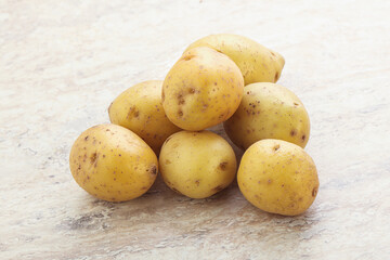 Raw small organic baby potato