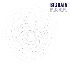 Big data dotted white background
