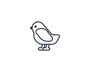 Bird vector flat emoticon. Isolated Bird emoji illustration. Bird icon