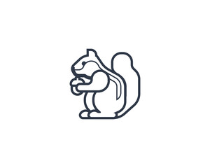 Squirrel vector flat emoticon. Isolated Chipmunk emoji illustration. Chipmunk icon