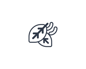 Leaf Fluttering in Wind vector flat emoticon. Isolated Fallen leaf emoji illustration. Fallen leaf icon