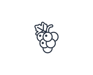 Grapes vector flat emoticon. Isolated Grapes emoji illustration. Grapes icon
