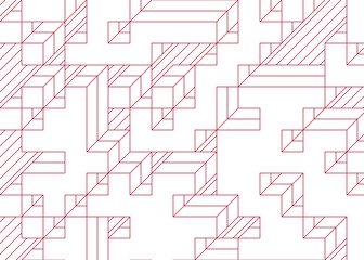 Implementation of Edward Zajec’s “Il Cubo” from 1971. Essentially a Truchet tile set of 8 tiles and rules for placement art illustration