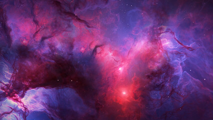 Open space. Outer space gas clouds. Cosmos neutral background. Bright stars. © CESM I Studio