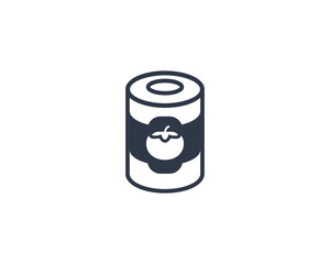 Can of Food vector flat emoticon. Isolated Canned Food emoji illustration. Tomato can icon