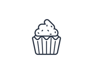 Cupcake vector flat emoticon. Isolated Cupcake illustration. Cupcake icon