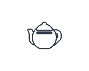 Teapot vector flat emoticon. Isolated Teapot illustration. Teapot icon