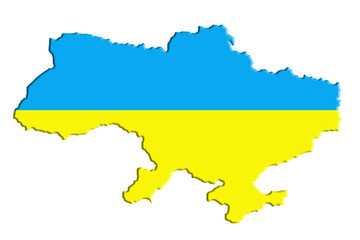 Obraz premium Ukraine map isolated on white background. The country.