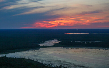 Florida Lakes in the Setting Sun