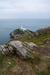 Fototapeta na wymiar South Stack Lighthouse on Anglesey Island, north Wales, UK
