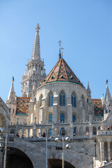 Fototapeta na wymiar view of Budapest fisherman bastion tourist landmark