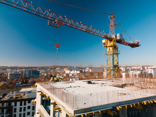 aerial view of construction site