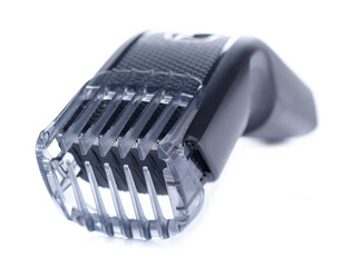 Black hair clipper on white background isolation