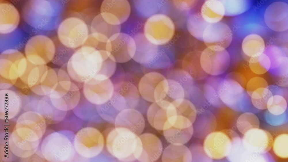 Aufkleber beautiful looping 3d animation of the slow moving and blinking colorful shining light particles boke