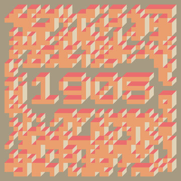 1905 Implementation of Edward Zajec &ldquo;Il Cubo&rdquo; from 1971. Essentially a Truchet tile set of 8 tiles and rules for placement art illustration