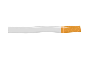 Cigarette icon. Color silhouette. Horizontal side view. Vector simple flat graphic illustration. Isolated object on a white background. Isolate.