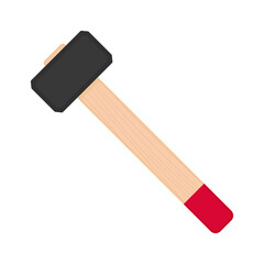 Sledgehammer icon. Color silhouette. Side view. Vector simple flat graphic illustration. Isolated object on a white background. Isolate.
