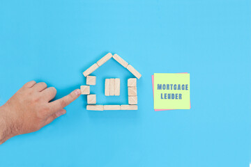 Handwritten words Mortgage lender