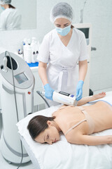 Obraz premium woman receives spa treatment