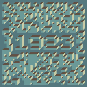 1923 Implementation of Edward Zajec &ldquo;Il Cubo&rdquo; from 1971. Essentially a Truchet tile set of 8 tiles and rules for placement art illustration