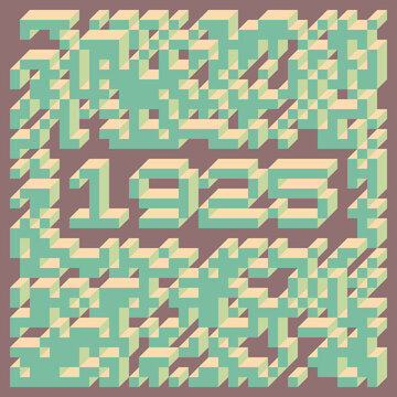 1925 Implementation of Edward Zajec &ldquo;Il Cubo&rdquo; from 1971. Essentially a Truchet tile set of 8 tiles and rules for placement art illustration