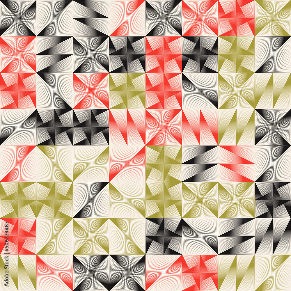 Poster abstract minimalist vector graphics with digital transition effect inspired by brutalist style