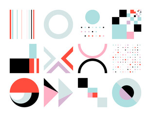 Modern Vector Graphics Collection Of Various Geometric Shapes and Abstract Forms - obrazy, fototapety, plakaty
