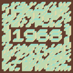 1968 Implementation of Edward Zajec “Il Cubo” from 1971. Essentially a Truchet tile set of 8 tiles and rules for placement art illustration