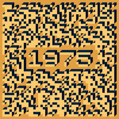 1975 Implementation of Edward Zajec “Il Cubo” from 1971. Essentially a Truchet tile set of 8 tiles and rules for placement art illustration