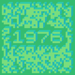 1976 Implementation of Edward Zajec “Il Cubo” from 1971. Essentially a Truchet tile set of 8 tiles and rules for placement art illustration