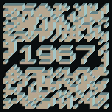 1967 Implementation of Edward Zajec &ldquo;Il Cubo&rdquo; from 1971. Essentially a Truchet tile set of 8 tiles and rules for placement art illustration