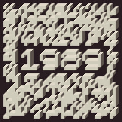 1989 Implementation of Edward Zajec “Il Cubo” from 1971. Essentially a Truchet tile set of 8 tiles and rules for placement art illustration