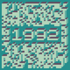 1992 Implementation of Edward Zajec &ldquo;Il Cubo&rdquo; from 1971. Essentially a Truchet tile set of 8 tiles and rules for placement art illustration