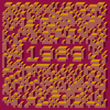 1989 Implementation of Edward Zajec &ldquo;Il Cubo&rdquo; from 1971. Essentially a Truchet tile set of 8 tiles and rules for placement art illustration