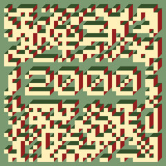 2000 Implementation of Edward Zajec “Il Cubo” from 1971. Essentially a Truchet tile set of 8 tiles and rules for placement art illustration