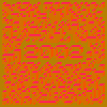 2002 Implementation of Edward Zajec &ldquo;Il Cubo&rdquo; from 1971. Essentially a Truchet tile set of 8 tiles and rules for placement art illustration